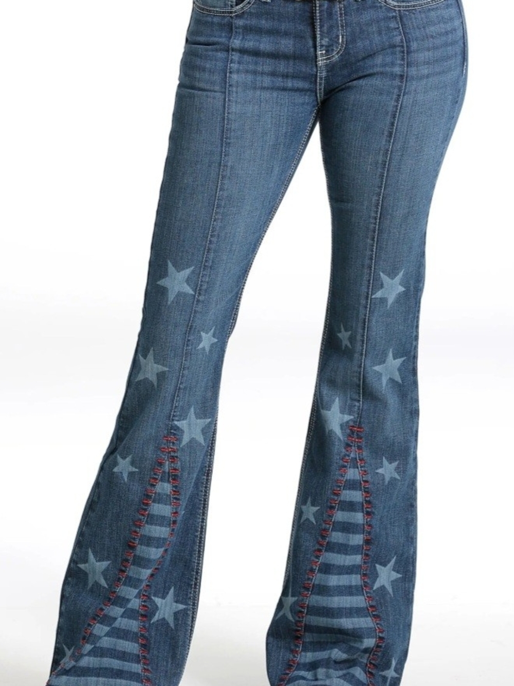 Cruel Denim Star-Print Flared Women’s Jeans - Blue